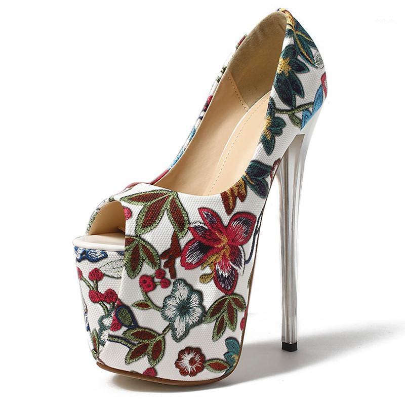 New 2021 Summer Peep Toe Pumps Women Fashion Flowers 20cm High-heeled Platform Shoes Woman Catwalk Stiletto XKD30681, Brown
New 2021 Summer Peep Toe Pumps Women Fashion Flowers 20cm High-heeled Platform Shoes Woman Catwalk Stiletto XKD30681, Brown
