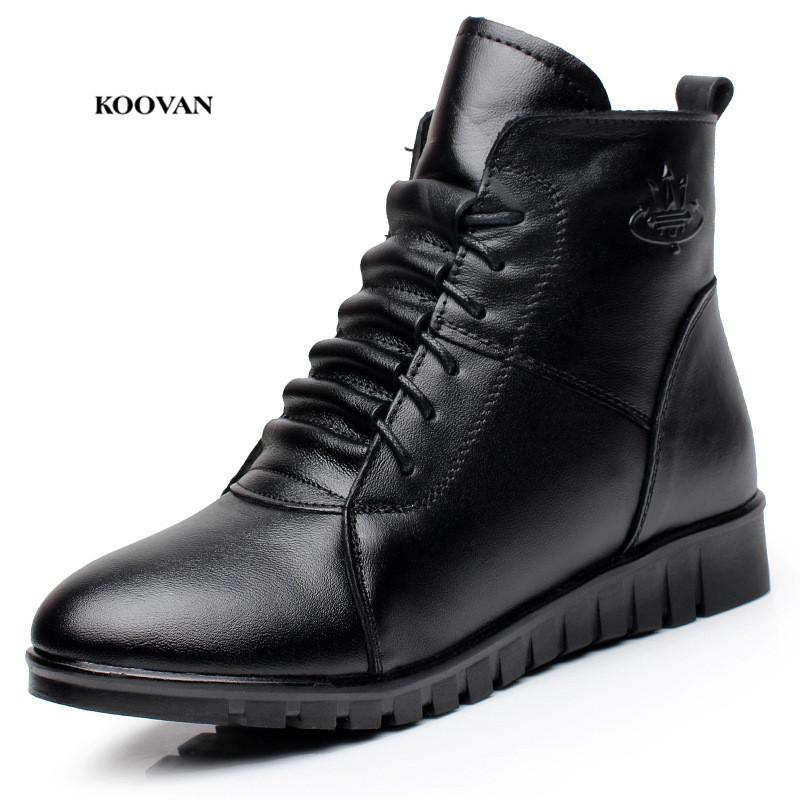 Koovan Women Winter Mommy Shoes 2020 Cotton Womens Boots Cowhide Leather Flat Ankle Middle-aged Warm Shoes Side Zip 35-43, Black
Koovan Women Winter Mommy Shoes 2020 Cotton Womens Boots Cowhide Leather Flat Ankle Middle-aged Warm Shoes Side Zip 35-43, Black