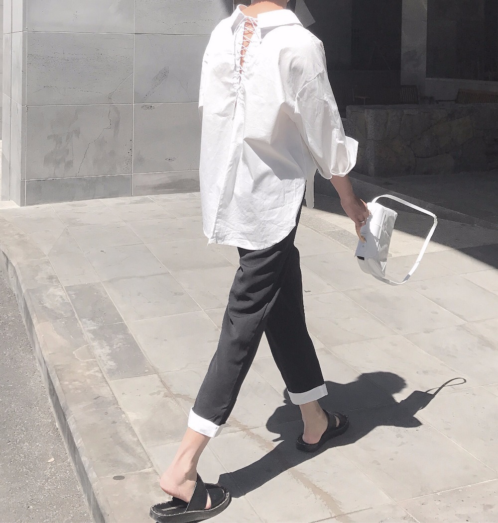 2021 Back Is Silhouette of White Man's Will See New Seven-point Sleeve Tan Shirt. QHI0
2021 Back Is Silhouette of White Man's Will See New Seven-point Sleeve Tan Shirt. QHI0