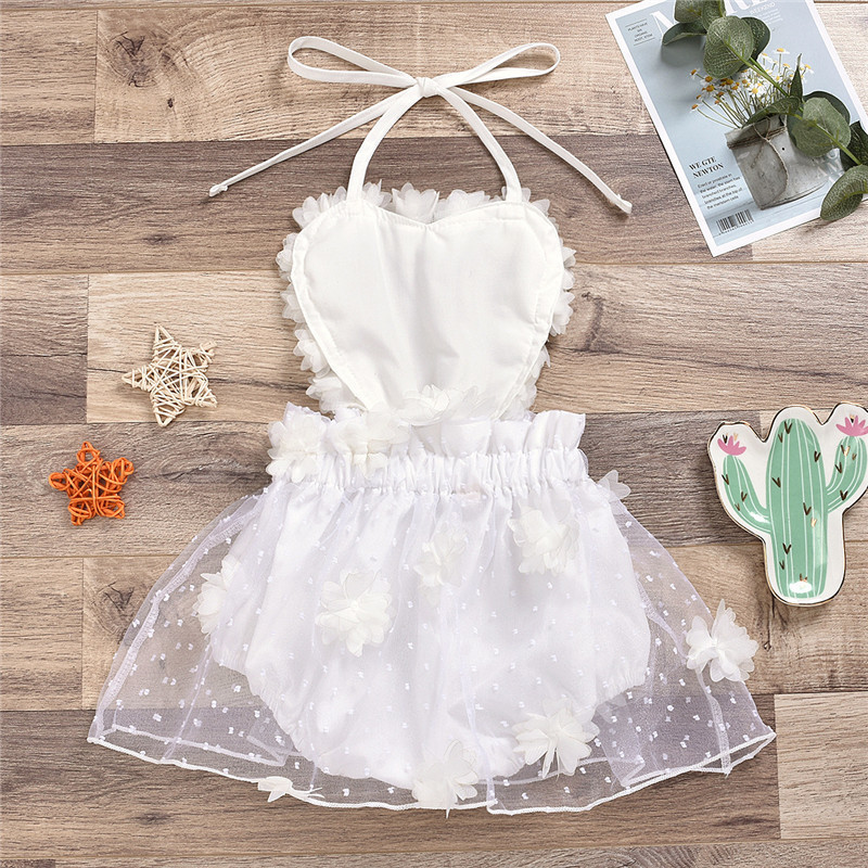 chifuna Mesh Elegant Solid Babygirls Clothes Baby Costume Girls Baby Clothes born Toddler Body Romper 201127