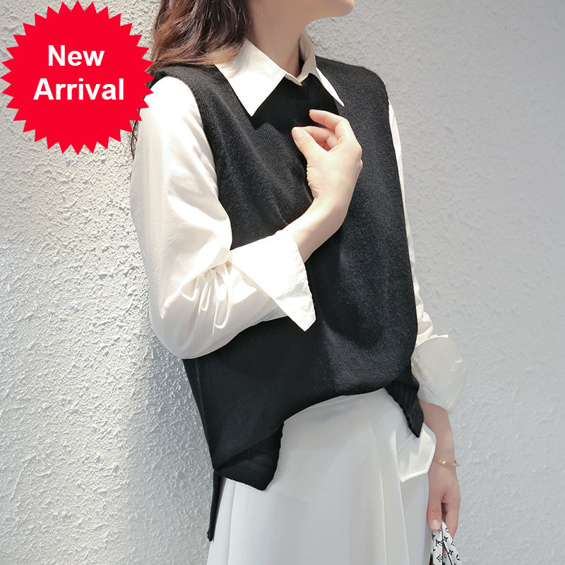 2021 New Women Knitted or Crocheted 100% Neck-to-neck Neck Long Black Crewneck Vest Soft Sheep Wool Sleeveless Swaeter T0th, Navy blue.
2021 New Women Knitted or Crocheted 100% Neck-to-neck Neck Long Black Crewneck Vest Soft Sheep Wool Sleeveless Swaeter T0th, Navy blue.