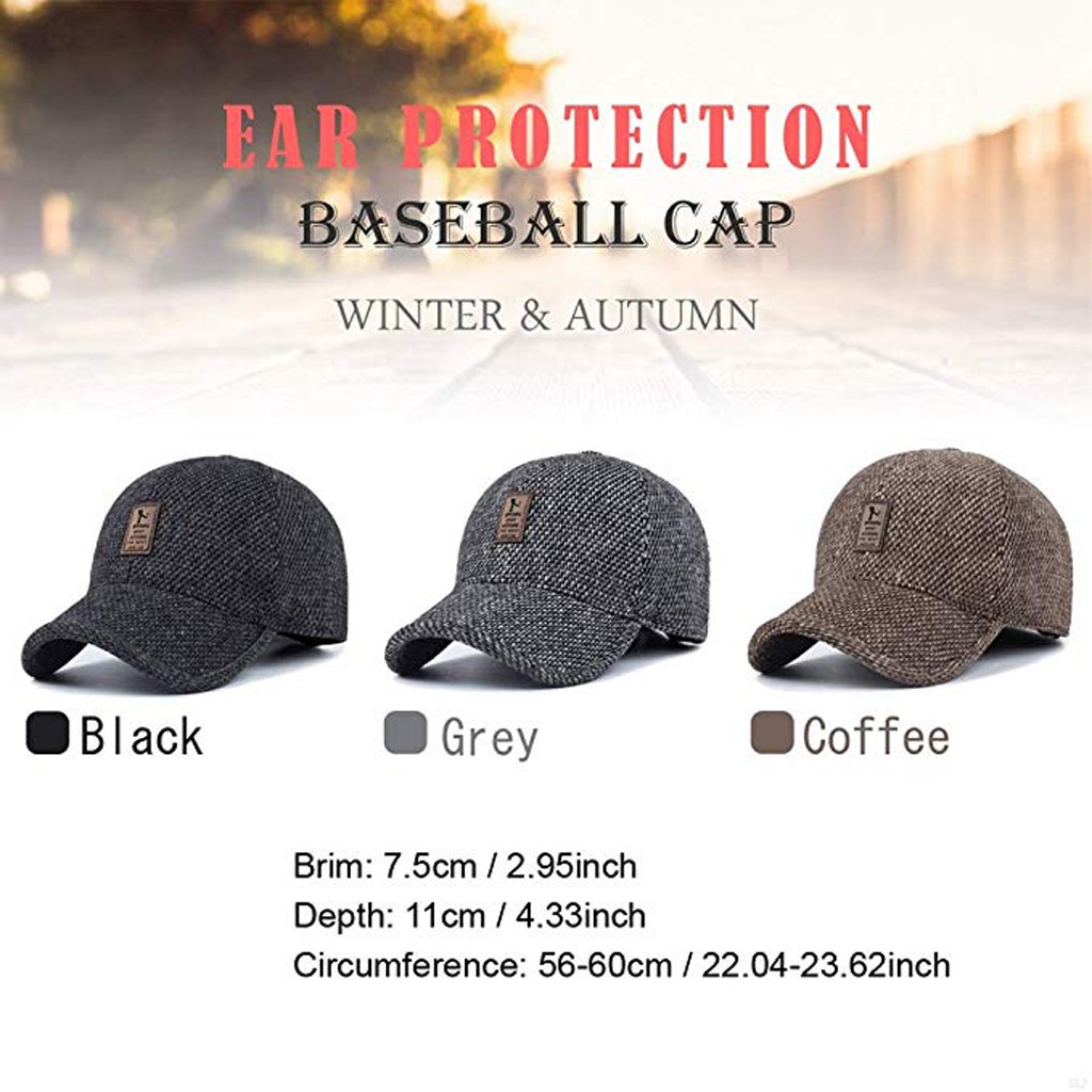 Men Winter Earflap Baseball Cap Style Cotton Suitable for Winter Outdoor Running personality fashion Leisure elegant generous, Coffee
Men Winter Earflap Baseball Cap Style Cotton Suitable for Winter Outdoor Running personality fashion Leisure elegant generous, Coffee