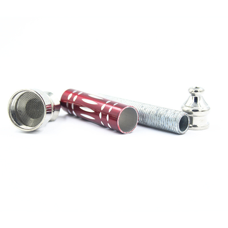 Portable Metal Tobacco Pipe Filter Smoking Pipe Mini Cigarette Stainless Steel Smoke Pipes Smoke Stocks Smoking Accessory