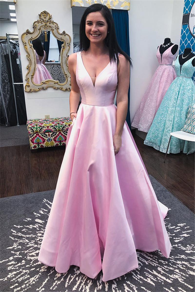 Custom Made V Neck Satin Prom Dresses with Pockets Sweep Train Backless Fromal Evening Party Gowns Vestidos De Fiesta, Same as picture
Custom Made V Neck Satin Prom Dresses with Pockets Sweep Train Backless Fromal Evening Party Gowns Vestidos De Fiesta, Same as picture