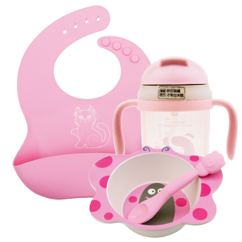 Qshare /set Baby Dinnerware Set for Baby-Led Weaning Silicone Baby Feeding Bowl Set LJ201221