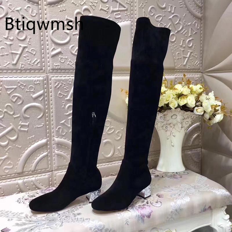 Black Over The Knee Boots Women Round Toe Rhinestone Diamond High Heel Boots Female Stretch Long, Black ankle boots
Black Over The Knee Boots Women Round Toe Rhinestone Diamond High Heel Boots Female Stretch Long, Black ankle boots