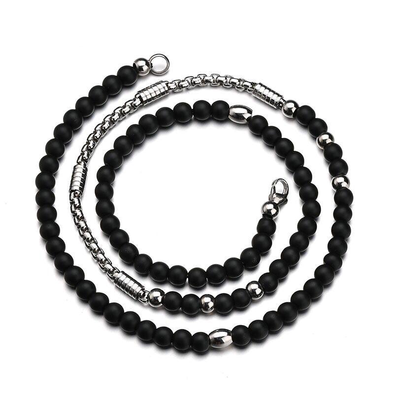 Wholesale Jewelry -- 67 cm x 6 mm Stainless steel Black Beads Chain Necklaces for Men Fashion Jewlery Hip Hop
Wholesale Jewelry -- 67 cm x 6 mm Stainless steel Black Beads Chain Necklaces for Men Fashion Jewlery Hip Hop