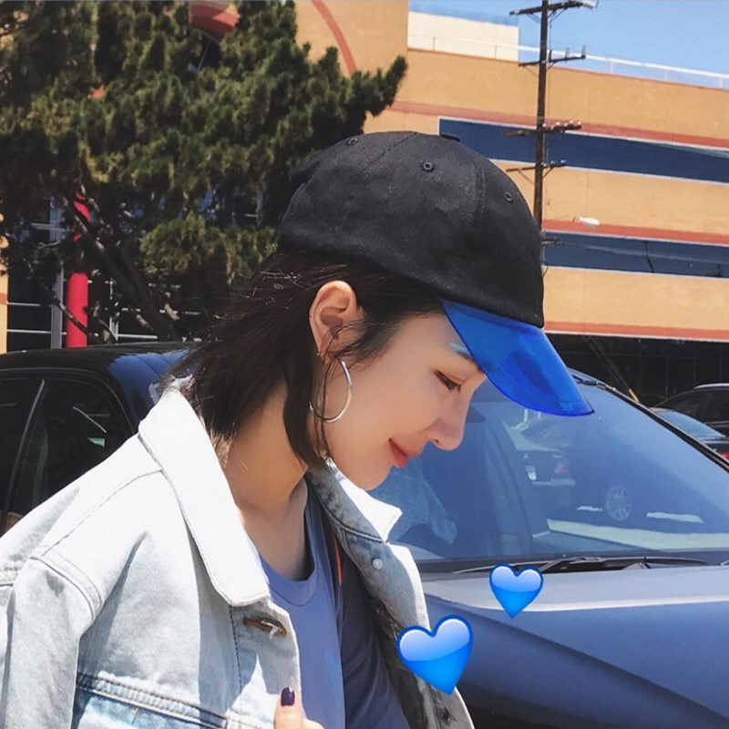 New Colorful Transparent Baseball Cap Women Plastic Visor Hat High Quality Sunshade Cap For Women Adjustable Outdoor Sports Cap LJ201105