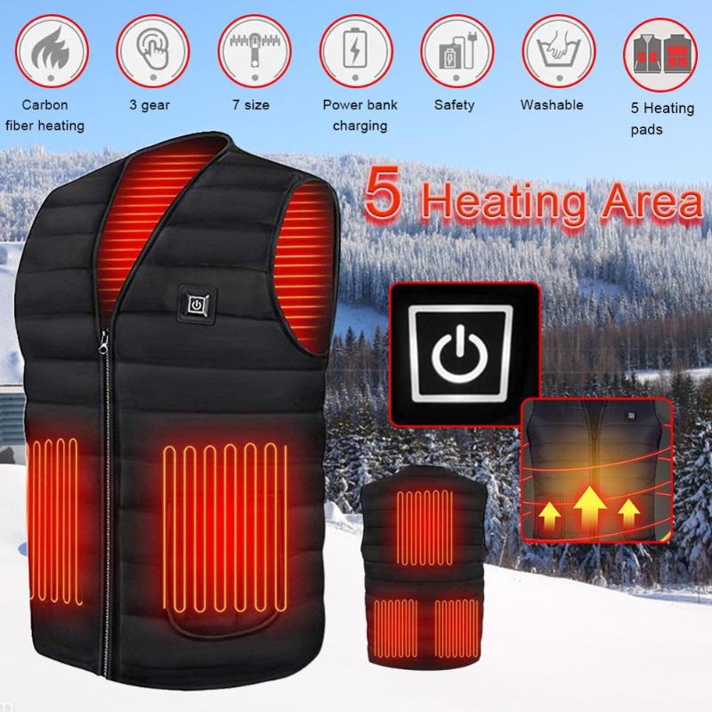 Men Autumn winter Smart heating Cotton Vest USB Infrared Electric Heating Vest Women Outdoor Flexible Thermal Winter Warm Jacket, Black
Men Autumn winter Smart heating Cotton Vest USB Infrared Electric Heating Vest Women Outdoor Flexible Thermal Winter Warm Jacket, Black