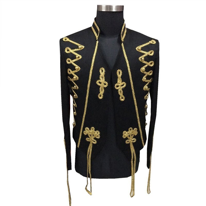 2020 Line Male Gold Flange Blazer Performance Stage Attire Bomber Jackets Man Wears Blouson Homme Chador Hombre Kkxj, Black
2020 Line Male Gold Flange Blazer Performance Stage Attire Bomber Jackets Man Wears Blouson Homme Chador Hombre Kkxj, Black