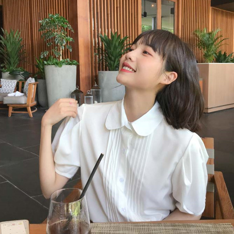 2021 New Femme womens harvest tops summer Korean style breath short sleeve female chiffon shirt white blouses (f3995) 363W
2021 New Femme womens harvest tops summer Korean style breath short sleeve female chiffon shirt white blouses (f3995) 363W