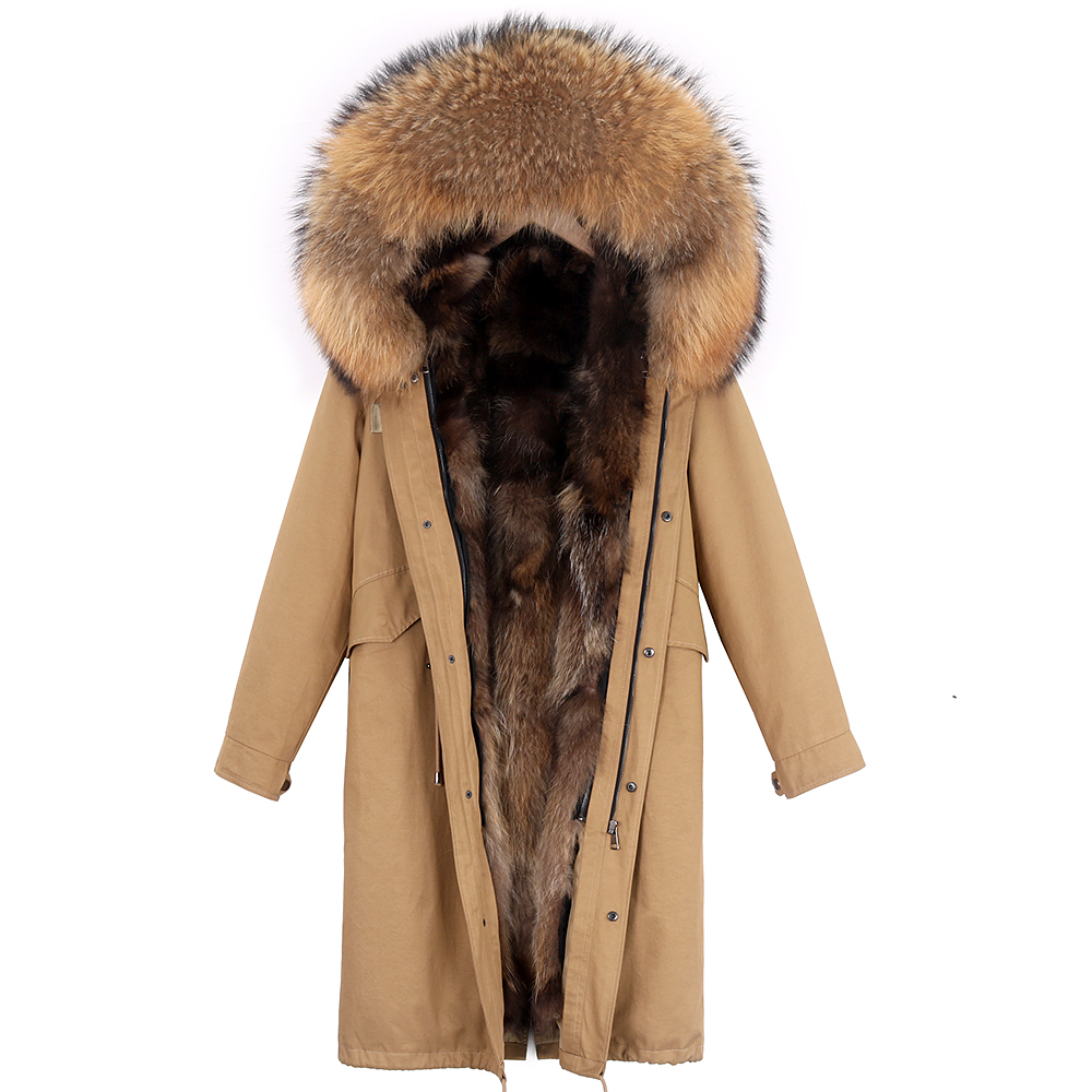 parka men Winter Jacket Hooded Nature Raccoon Lining Jackets Man Real Fur Coat 200919