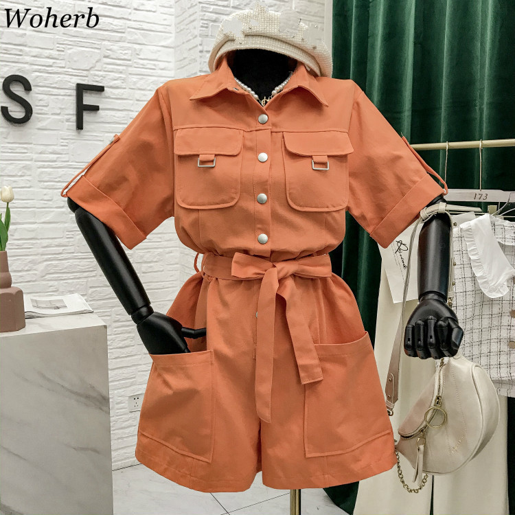Korean Clothes Rompers Womens Jumpsuit Casual Lace up Bodysuit Wide Leg Short Pants Playsuit Streetwear Loose High Street Solid T200704, Pink
Korean Clothes Rompers Womens Jumpsuit Casual Lace up Bodysuit Wide Leg Short Pants Playsuit Streetwear Loose High Street Solid T200704, Pink