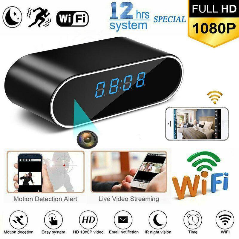 Mini WiFi Camera Clock Wireless 1080P Night Vision Security Nanny Camera
Mini WiFi Camera Clock Wireless 1080P Night Vision Security Nanny Camera