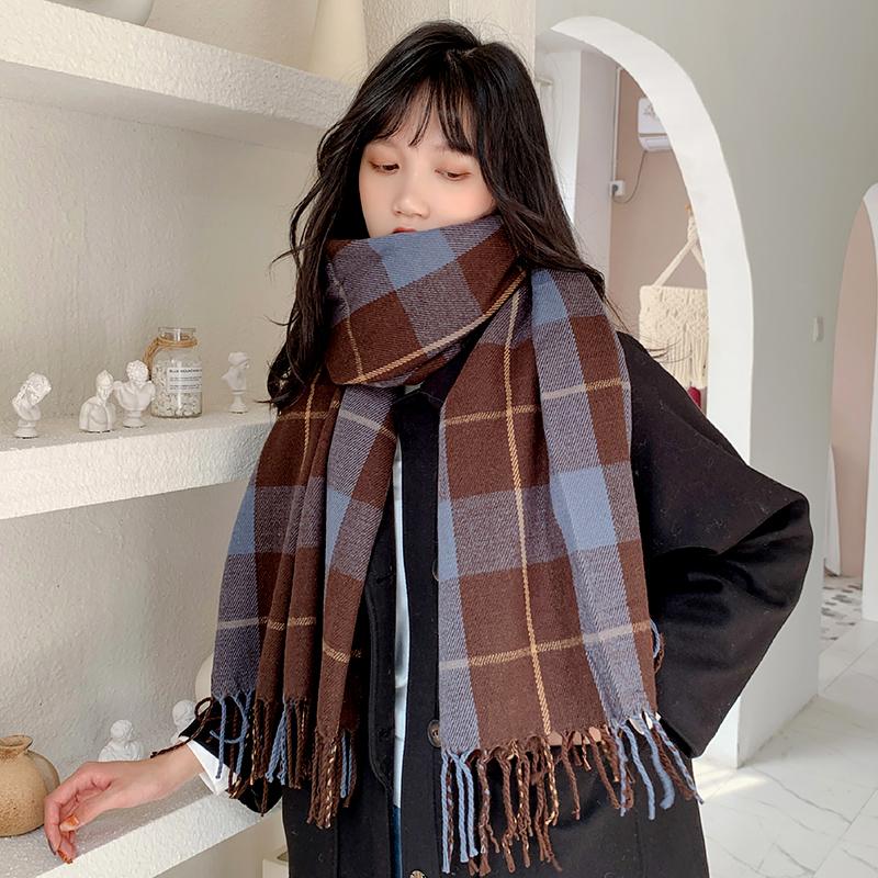 Scarf for female winter Korean style students England winter ins tide lovely girl plaid scarf with tassel
Scarf for female winter Korean style students England winter ins tide lovely girl plaid scarf with tassel