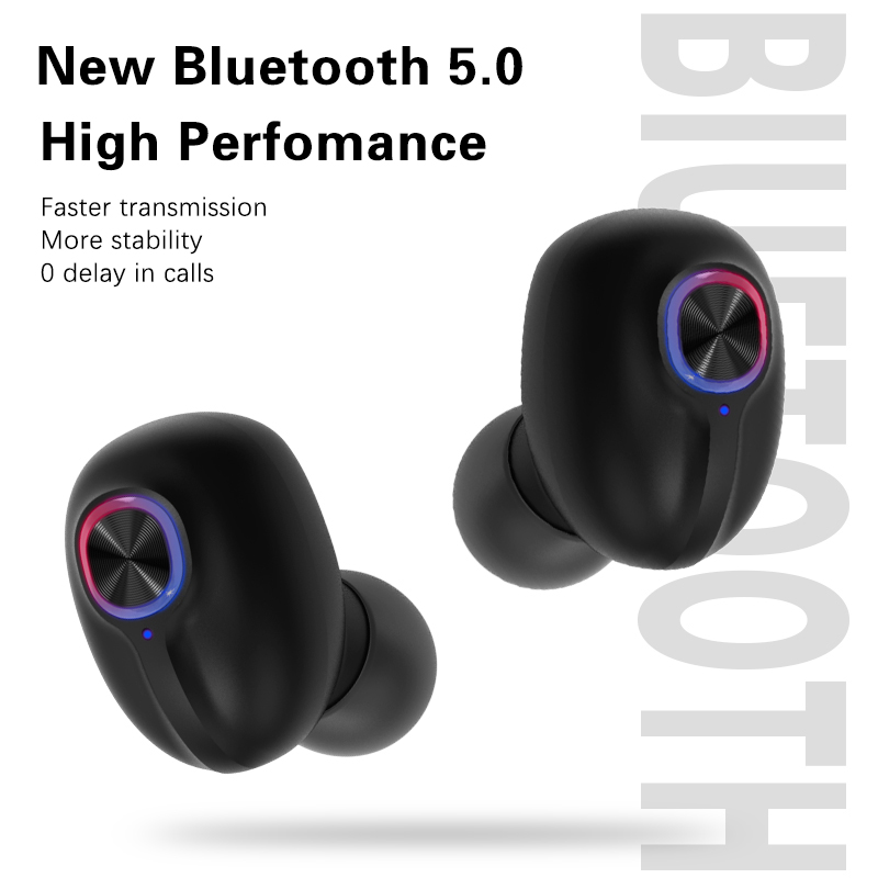 Wireless Bluetooth V5.0 Earbuds Sports Earphones for Xiaomi iPhone Samsung Sony Android Phones Handsfree Earphone with Charging Case