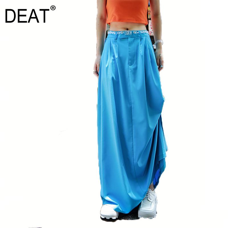 DEAT High Elastic Waist Blue Irregular Two Ways Wear Long Half-body Skirt Women Fashion Tide New Spring Autumn 2020 1Y721, Black
DEAT High Elastic Waist Blue Irregular Two Ways Wear Long Half-body Skirt Women Fashion Tide New Spring Autumn 2020 1Y721, Black