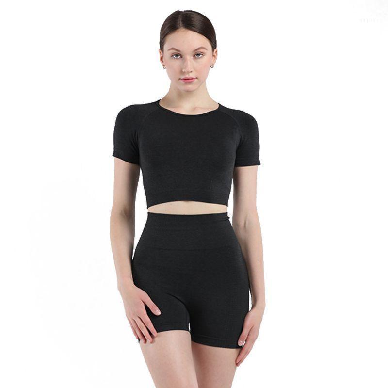 Vital Seamless Gym Set Workout Clothes Women Short Sleeve Crop Tops Fitness Shorts Sports Wear Gym Clothing 2Pcs Yoga Sport Suit1, Sky blue 
Vital Seamless Gym Set Workout Clothes Women Short Sleeve Crop Tops Fitness Shorts Sports Wear Gym Clothing 2Pcs Yoga Sport Suit1, Sky blue