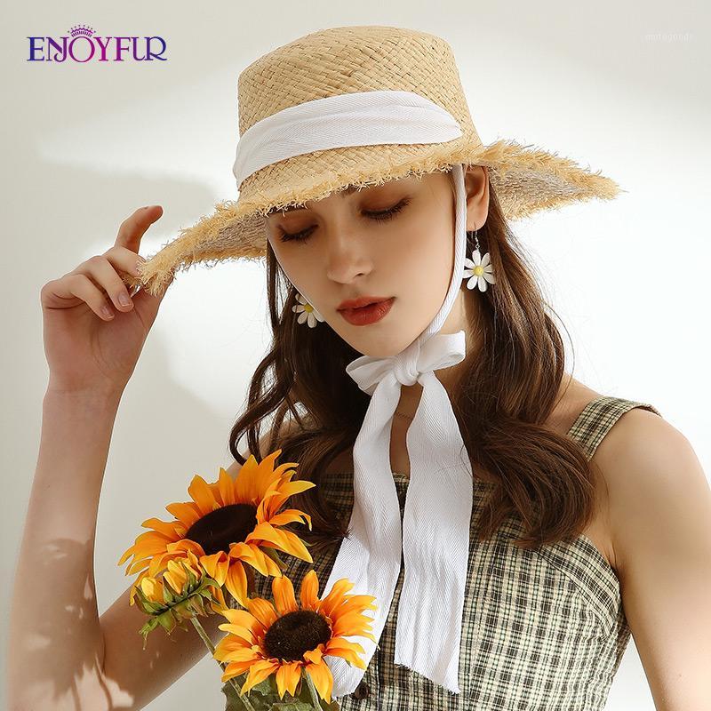 ENJOYFOUR Womens Sun Straw Hats Long Ribbon Wide Brim Beach panama hats female fashion Raffia straw sun Hat chapeau femme 20201, 09
ENJOYFOUR Womens Sun Straw Hats Long Ribbon Wide Brim Beach panama hats female fashion Raffia straw sun Hat chapeau femme 20201, 09