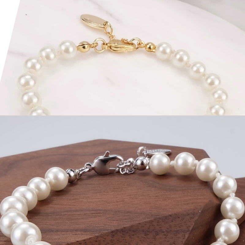 4 Colors Pearl Beaded Bracelet Women Rhinestone Obit Bracelet Gift for Love Girlfriend Fashion Jewelry Accessories
4 Colors Pearl Beaded Bracelet Women Rhinestone Obit Bracelet Gift for Love Girlfriend Fashion Jewelry Accessories