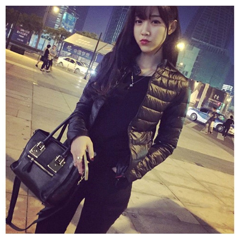Autumn Winter Women Jacket Black Slim Short Down Outwear Female Coat Cotton Padded Warm Jacket Outwear Women Down Coat 201019