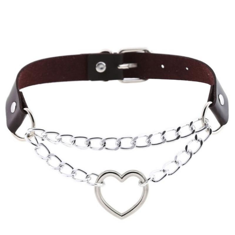 Women Chain Choker Necklace Heart Metal Leather Collar Bondage Necklace For Women Fashion Pendant Jewelry Accessories Gift
Women Chain Choker Necklace Heart Metal Leather Collar Bondage Necklace For Women Fashion Pendant Jewelry Accessories Gift