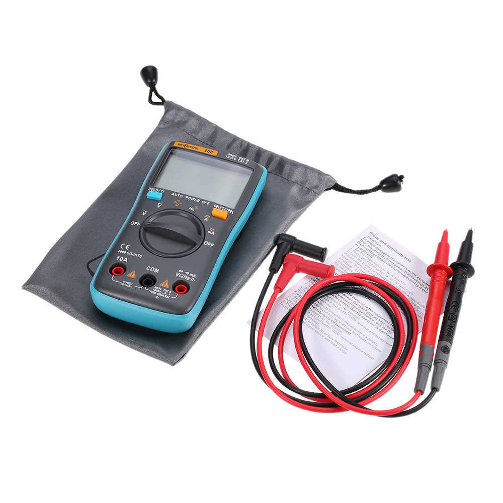LCD Digital Multimeter DMM Detector DC AC Voltage Voltmeter Ohm Meter Current Resistance Diode Capaticance Frequency Duty Ammeter Tester