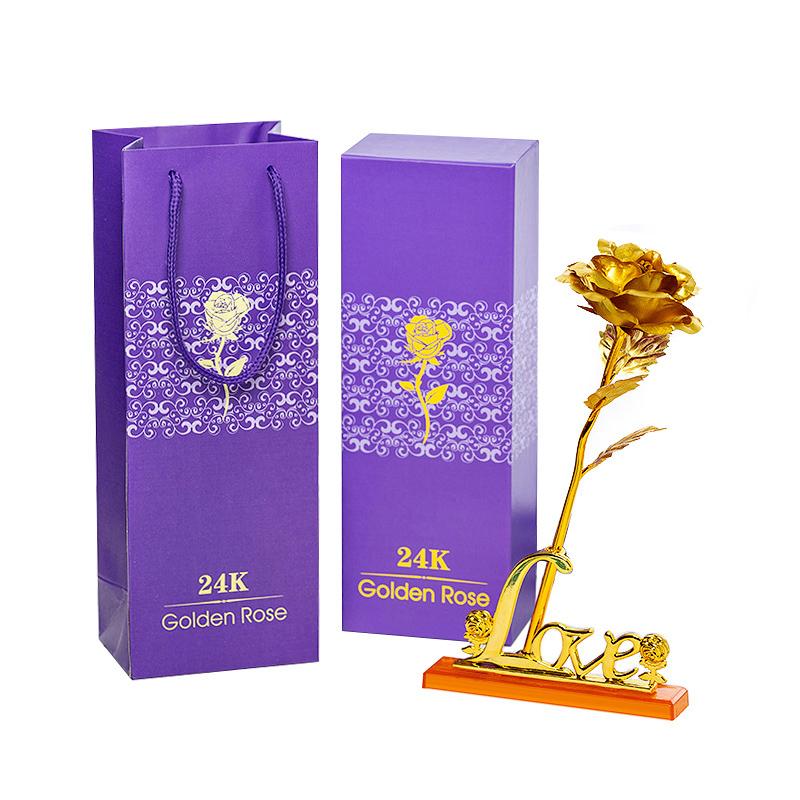 24K Foil Plated Rose Gold Rose Lasts Forever Love Wedding Decor Lover Artificial Flower Valentine's Day Gift For Girl Child
24K Foil Plated Rose Gold Rose Lasts Forever Love Wedding Decor Lover Artificial Flower Valentine's Day Gift For Girl Child