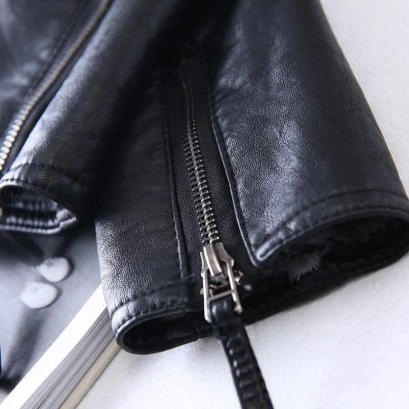 SEDUTMO Plus Size 3XL Faux Leather Jacket Women Punk Fur Coat Black Biker Jacket Motorcycle Outerwear ED056 201226