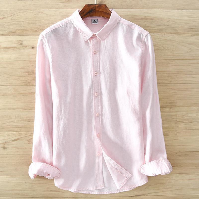 turn down Men' collar long sleeve shirt white blue pink green summer casual pure linen shirts for men1
turn down Men' collar long sleeve shirt white blue pink green summer casual pure linen shirts for men1