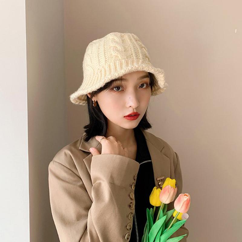 Elegant Knitted Woolen Fisherman Hat Winter Cute Fashion Female Basin Hat Women's Autumn And Winter Vintage Knitting Basin Cap, Bg
Elegant Knitted Woolen Fisherman Hat Winter Cute Fashion Female Basin Hat Women's Autumn And Winter Vintage Knitting Basin Cap, Bg