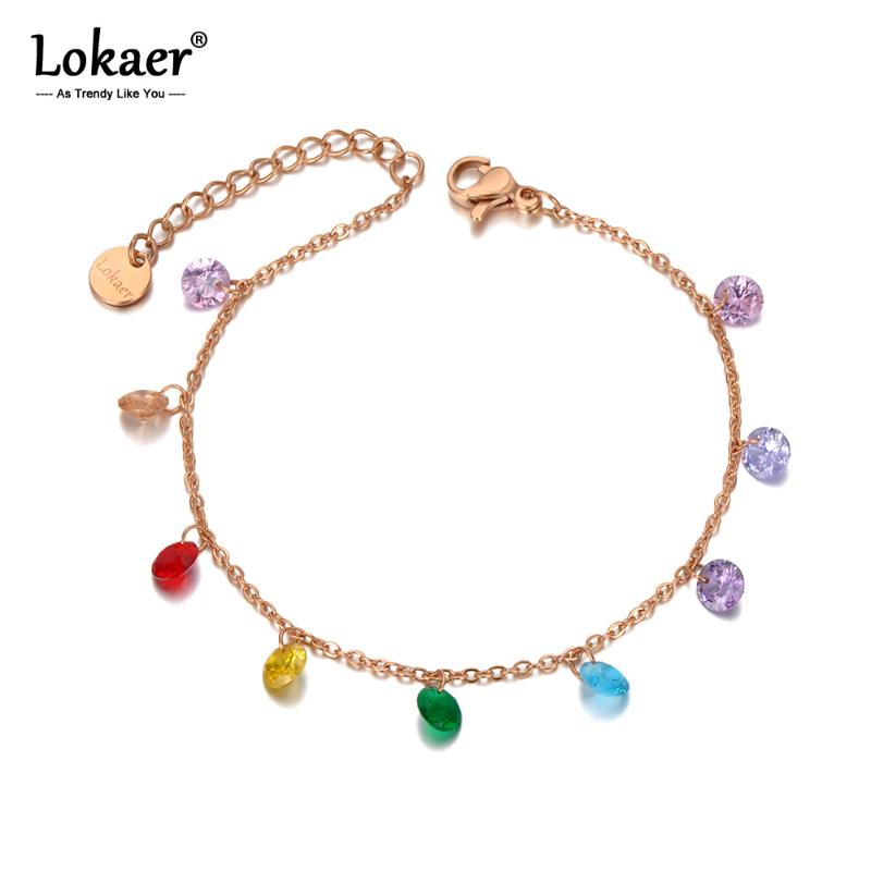 Lokaer Titanium Stainless Steel Bohemia Beach Chain & Link Bracelets For Women Trendy Colorful CZ Crystal Charm Bracelet B20114
Lokaer Titanium Stainless Steel Bohemia Beach Chain & Link Bracelets For Women Trendy Colorful CZ Crystal Charm Bracelet B20114