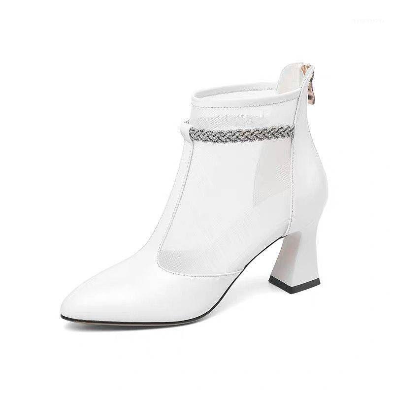 Platform mesh short boots women's spring and autumn hollow breathable cool boots 2020 pointed women's shoes large size1, White
Platform mesh short boots women's spring and autumn hollow breathable cool boots 2020 pointed women's shoes large size1, White