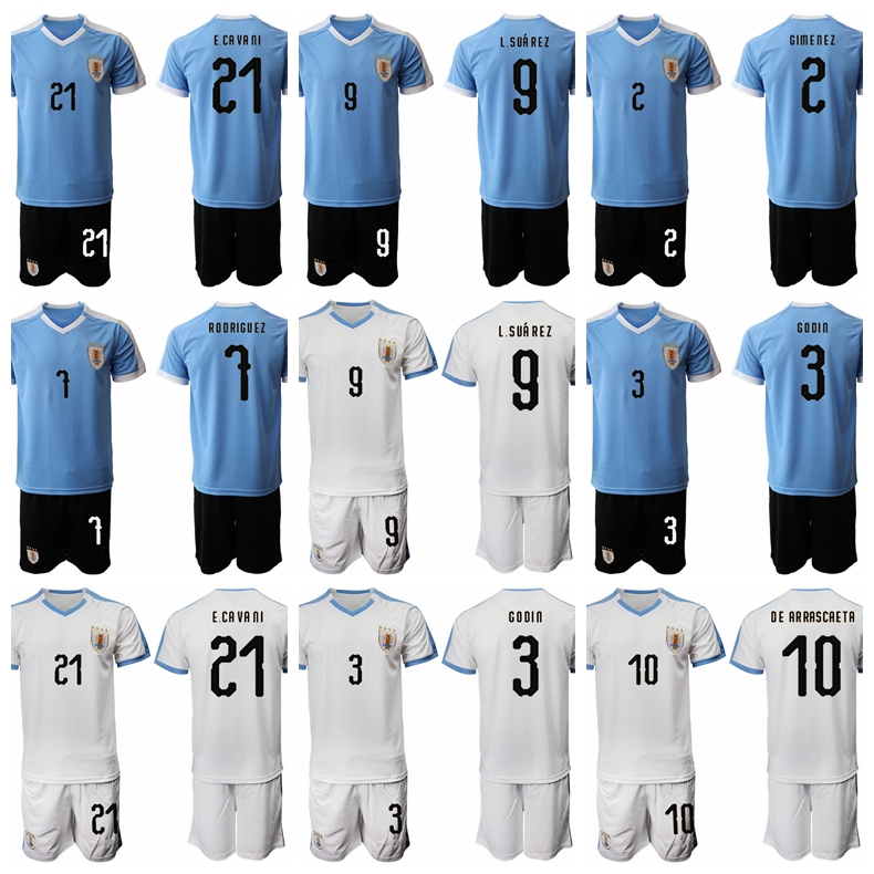Uruguay Soccer 21 Edinson Cavani Jersey Set Home Blue White 9 Luis Suarez 3 Diego Godin 2 Jose Maria Gimenez Football Shirt Kits, Black
Uruguay Soccer 21 Edinson Cavani Jersey Set Home Blue White 9 Luis Suarez 3 Diego Godin 2 Jose Maria Gimenez Football Shirt Kits, Black