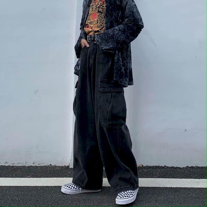 Autumn Spring Harajuku Jeans Overalls Men's Straight Pants Solid Vintage Unisex Wide Leg Pants Women Loose High Waist Trousers, Black
Autumn Spring Harajuku Jeans Overalls Men's Straight Pants Solid Vintage Unisex Wide Leg Pants Women Loose High Waist Trousers, Black