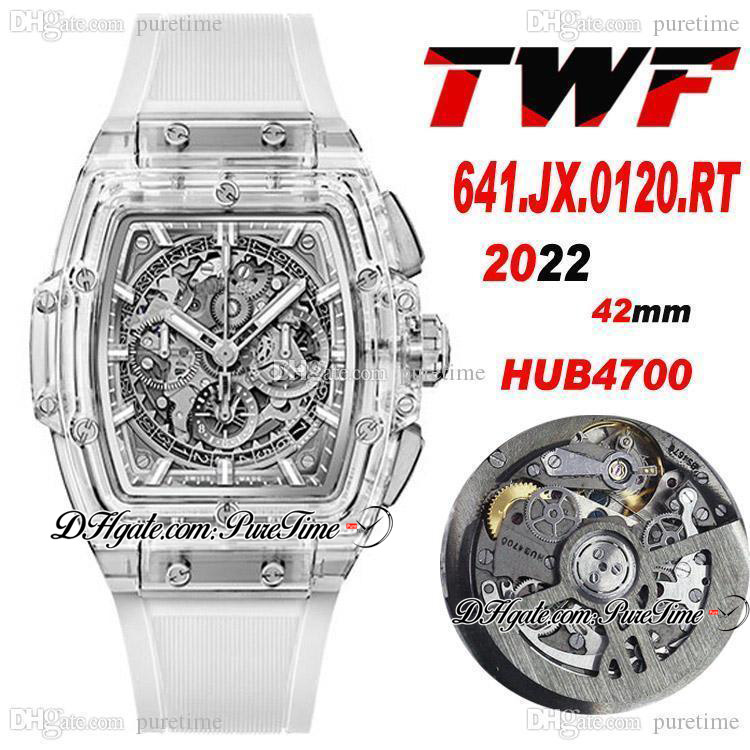 TWF 42mm HUB4700 Automatic Chronograph Mens Watch Sapphire Skeleton Dial White Rubber Strap Super Edition 2022 Stopwatch Puretime Z112a1, Custom waterproof service
TWF 42mm HUB4700 Automatic Chronograph Mens Watch Sapphire Skeleton Dial White Rubber Strap Super Edition 2022 Stopwatch Puretime Z112a1, Custom waterproof service