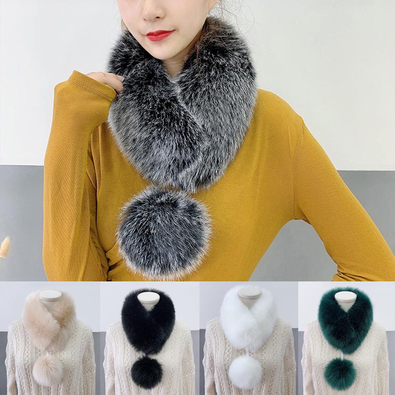 Cute Women Scarf Thicken Fur Imitation Fur Grass Scarves Plush Solid Color Collar Scarfs Winter Warm Scarf With Ball
Cute Women Scarf Thicken Fur Imitation Fur Grass Scarves Plush Solid Color Collar Scarfs Winter Warm Scarf With Ball