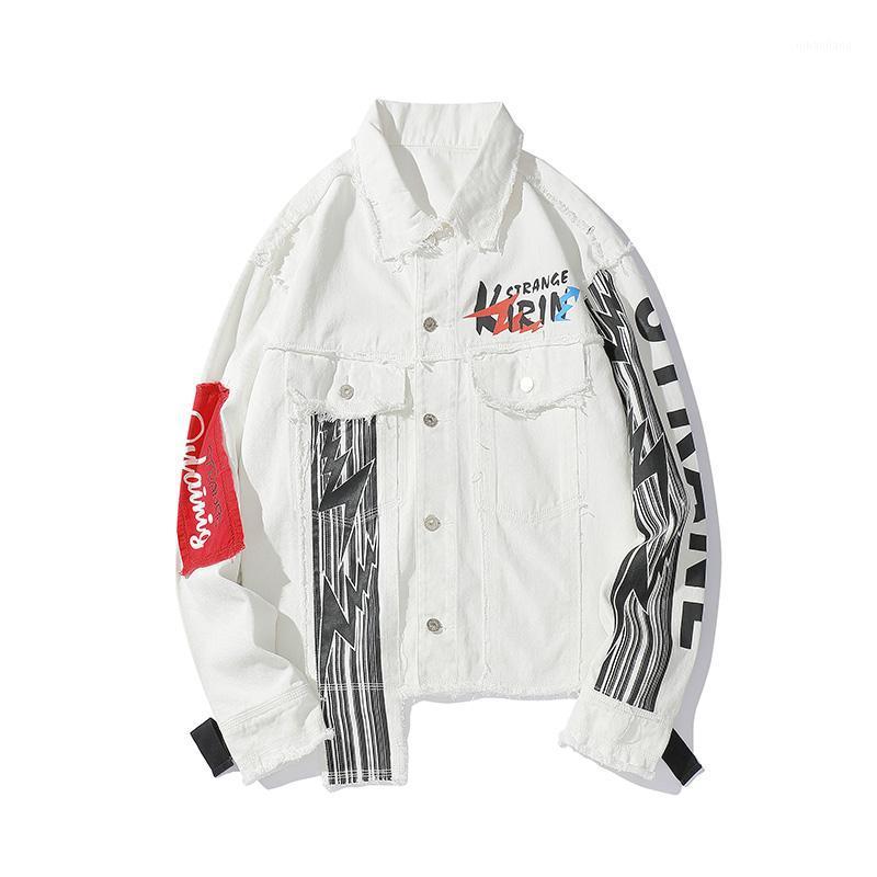 New Men Loose Casual Stitching Irregular Flash Print letter Jeans Jacket Streetwear Color Match Veste Homme Denim Coat Male1, White
New Men Loose Casual Stitching Irregular Flash Print letter Jeans Jacket Streetwear Color Match Veste Homme Denim Coat Male1, White