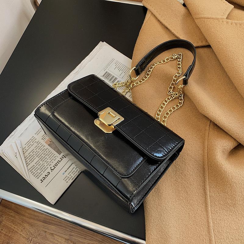 Fashion Chain Strap Handbag For Women Pu Leather Shoulder Female Bag Plaid Luxury Crossbody Bag Lady Versatile Square, Black
Fashion Chain Strap Handbag For Women Pu Leather Shoulder Female Bag Plaid Luxury Crossbody Bag Lady Versatile Square, Black