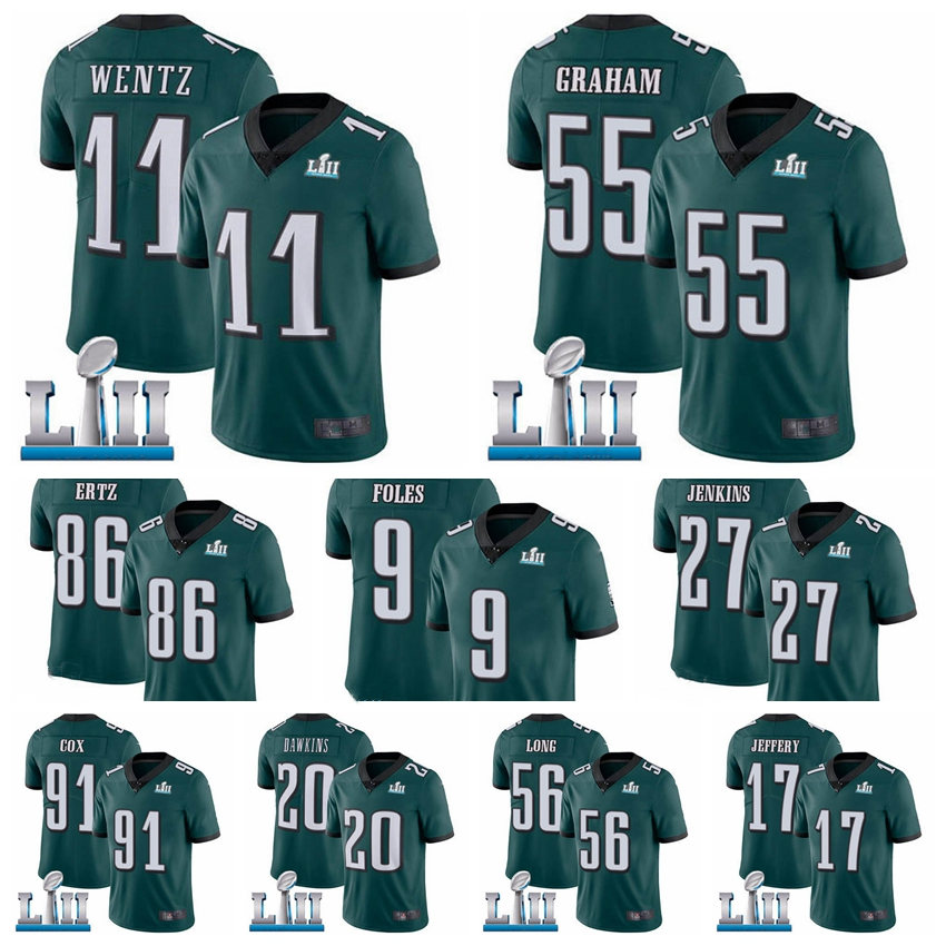 Philadelphia Men Eagle 86 Zach Ertz 9 Nick Foles 11 Carson Wentz Jay Ajayi 55 Graham 27 Jenkins Cox 2018 Super Alshon Jeffery Football Jersey Green Bowl
Philadelphia Men Eagle 86 Zach Ertz 9 Nick Foles 11 Carson Wentz Jay Ajayi 55 Graham 27 Jenkins Cox 2018 Super Alshon Jeffery Football Jersey Green Bowl