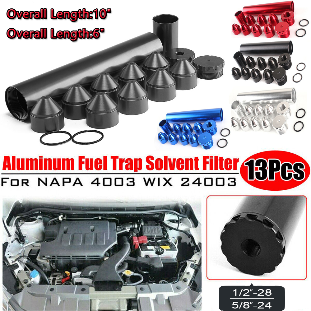 Aluminum 6&quot;/10&quot; 1/2-28 5/8-24 Car Fuel Filter 1X7 or 1X13 Auto Solvent Trap FOR napa 4003 wix 24003 от DHgate WW