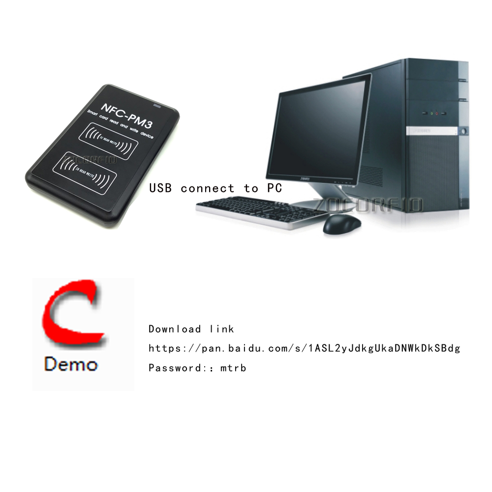 RFID NFC Copier IC ID Reader Writer Duplicator English Version Newest with Full Decode Function Smart Card Key306h