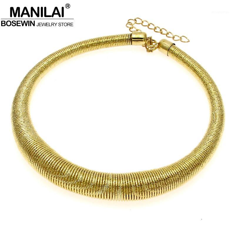 MANILAI Fashion Shining Spring Metal Neck Fit Torques Collar Chokers Women Party Wear Statement Necklace Design Punk Jewelry1 
MANILAI Fashion Shining Spring Metal Neck Fit Torques Collar Chokers Women Party Wear Statement Necklace Design Punk Jewelry1