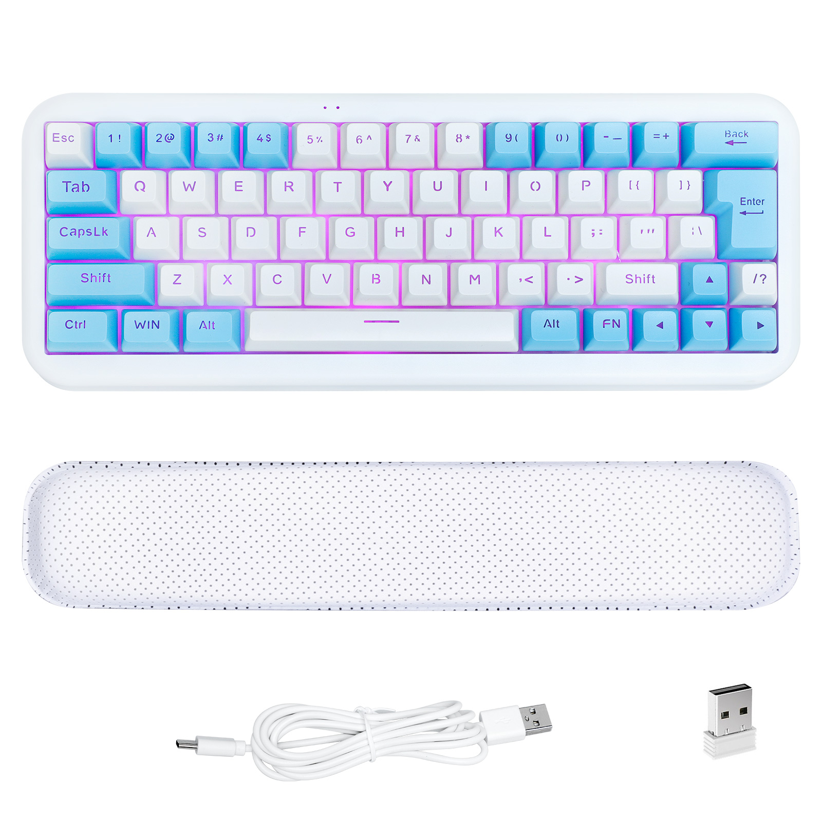 EZSOZO keyboard 60% Bedrade Gaming Toetsenbord, Rgb Backlit Ultra-Compact Mini Toetsenbord
EZSOZO keyboard 60% Bedrade Gaming Toetsenbord, Rgb Backlit Ultra-Compact Mini Toetsenbord