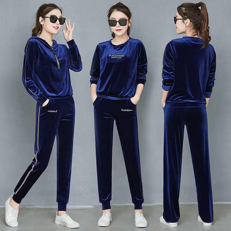 Special offer 2020 new gold velvet casual sports suit women' foot pants autumn and winter long-sleeved sweater two-piece, Green
Special offer 2020 new gold velvet casual sports suit women' foot pants autumn and winter long-sleeved sweater two-piece, Green