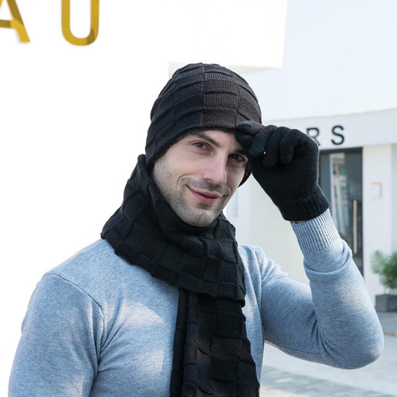 Man Hat Scarf Set 3 Pcs Winter Hat Touch Screen Gloves for Men Scarf Warm Set Beanies Outdoor Windproof
Man Hat Scarf Set 3 Pcs Winter Hat Touch Screen Gloves for Men Scarf Warm Set Beanies Outdoor Windproof