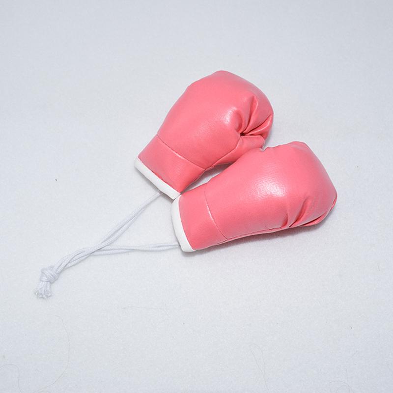 2PCS Car Boxing Gloves Mirror Hanging Pendant PVC Leather Auto Decorations Bag Pendant Araba Aksesuar Car Accessories Interior