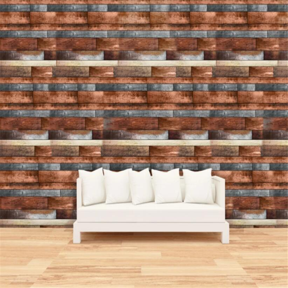 Custom Mural Wood Restaurant Cafe Background wall papers home decor Home Decoration Wallpaper