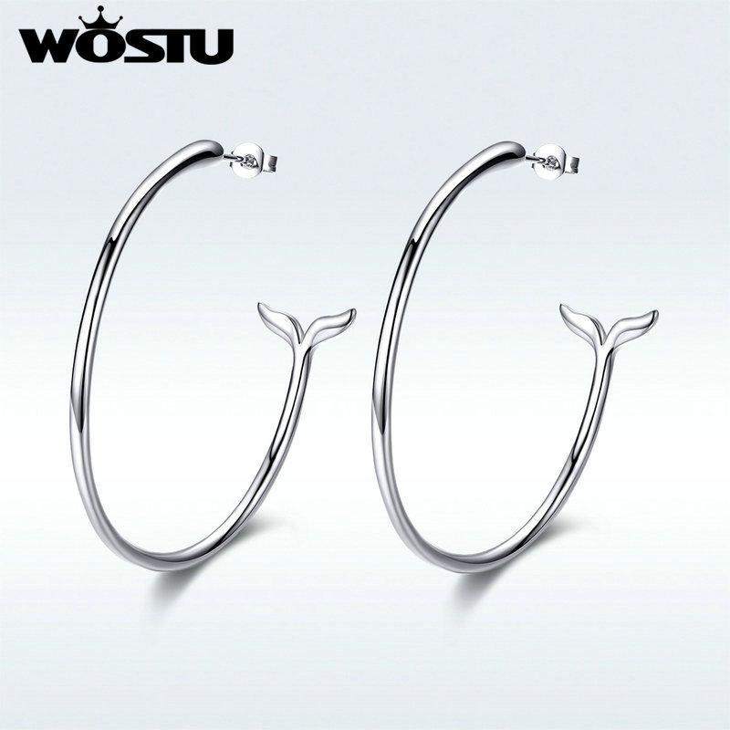 Hoop & Huggie WOSTU Simple Earring Cute Silver Color Dolphin Tail Starry For Women Fashion Jewelry Gift SDTE1941
Hoop & Huggie WOSTU Simple Earring Cute Silver Color Dolphin Tail Starry For Women Fashion Jewelry Gift SDTE1941