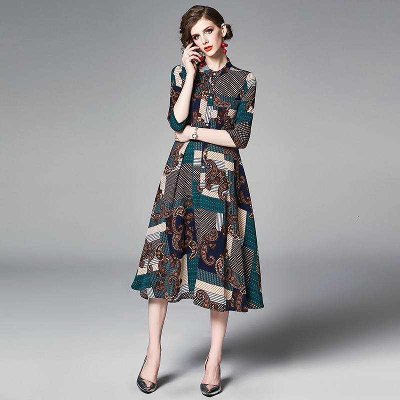 2021 New Banulin Spring Fall Runway Vintage Geometric Print Long Sleeve Empire Waist Women Lady Party Casual A-line Midi Mn2p, Black
2021 New Banulin Spring Fall Runway Vintage Geometric Print Long Sleeve Empire Waist Women Lady Party Casual A-line Midi Mn2p, Black